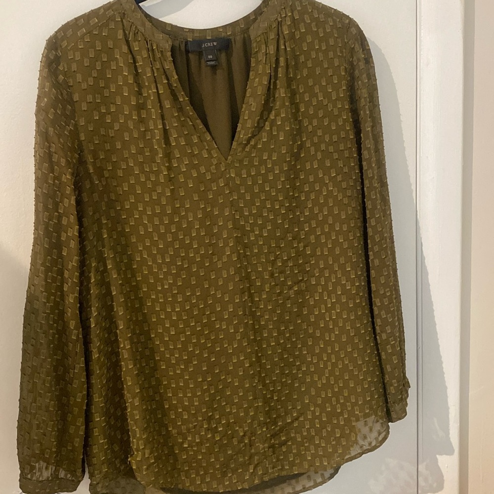 J.Crew Women’s Olive Green Blouse